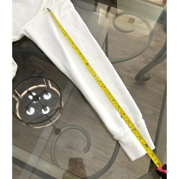 Champion White Hoodie Sweatshirt With Drawstring & Kangaroo Pocket Size Large - Picture 7 of 7